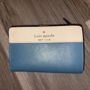 Kate Spade Two-Tone Blue and Cream Wallet